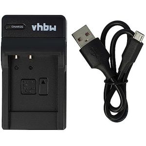 vhbw USB-acculader compatibel met Sony Cybershot DSC-W520, DSC-W530, DSC-W560, DSC-W570 digitale camera, camcorder, Action Cam-accu - oplader