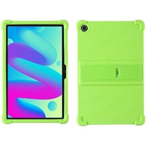 Geschikt for TCL Tab 10L 8491X/TCL TAB 10HD LTE/TCL TAB 10 FHD Wi-Fi Tablet Veilig schokbestendig Siliconen Stand Cover (Color : Green, Size : For TCL Tab 10L)