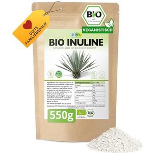 EWL Naturprodukte Inuline poeder BIO 550 g, vezelpoeder gewonnen uit agave, inulinepoeder biologisch uit gecontroleerde biologische teelt