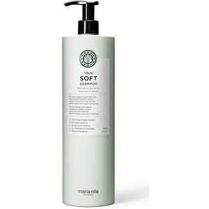 Maria Nila True Soft Shampoo, zachte en versterkende shampoo voor droog haar, haarshampoo met rijke arganolie, 1 liter