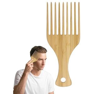 Brede voor krullend haar, met brede tanden, krullende met brede tanden, met brede tanden, baardsnor, handgemaakte zakkam voor mannen