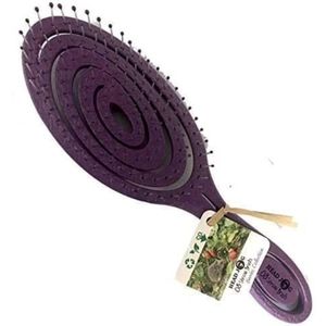 Head Jog 08 Stro Vent Paddle Brush Flexibele Zachte Pin Varkenshaar, Ontwarren Nat of Droog Haar. Zacht borstelen met Eco Vriendelijke Haarborstel. Ontwarren Borstel Krullend & Golvend (Berries Collection Blackberry)