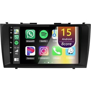 Android Radio voor Toyota Camry/Aurion 2006-2011, 9 inch Touchscreen Autoradio met Wireless CarPlay Android Auto Bluetooth WIFI(Black,8Core(8+256GB))