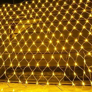 WxiaoD Lichtsnoer, net, voor buiten, lichtnet, 8 modi, waterdicht, kerstverlichting, voor slaapkamer, Kerstmis, bruiloft, avond, huis, tuin (3 x 2 m, 320 leds, warmwit)