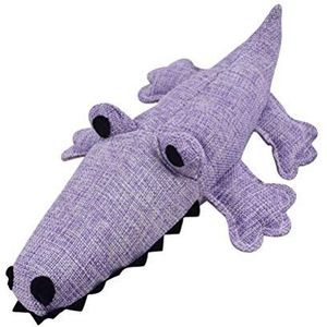 Hemobllo Hond kauwen speelgoed krokodil vorm geluid katoen huisdier speelgoed piepend zachte huisdieren bijten kauwen puppy hondenspeelgoed (paars)