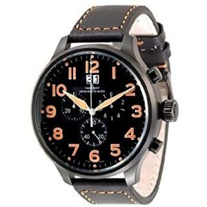 Zeno Watch Basel herenhorloge analoog kwarts met vergulde armband 6221-8040Q-bk-a15