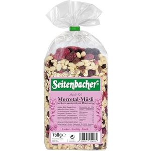 Seitenbacher Morretal Muesli, volkorengranen, zonder toegevoegde suiker, zonder toegevoegd vet, vele bessen, tarwevrij (3 x 750 g)