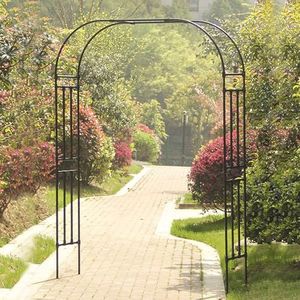 Metalen rozenboog, weerbestendige tuinboog, tuinprieel voor klimplanten, buiten bruiloft boog bloemenstandaard, B 120 cm-280 cm