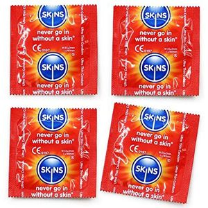 Skins Ultra Dunne Condooms Grote Doos – 100 condooms met extra glijmiddel voor een veiliger en beter gevoel; hoogwaardige, ultradunne condooms in grote hoeveelheden voor maximaal genot