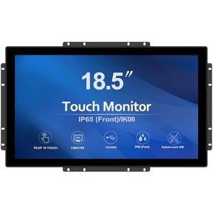 GreenTouch 18.5 het industriële Open Kader van de Aanrakingsmonitor, HDMI/VA/DVI-Interface, Ingebouwde Sprekers, Capacitieve Touche screentechnologie