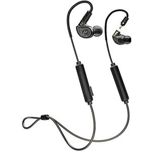 MEE audio M6 PRO CMB-M6PROBT-BK In-ear monitors voor muzikanten, bedraad en draadloos, combopakket: inclusief stereo-audiokabel en bluetooth-audioadapter (zwart)