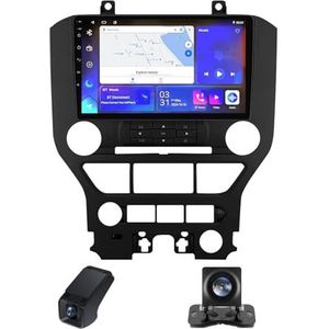 Autoradio,Android 13 geldt voor Ford Mustang 6 S550 2014-2023 9 inch HD touchscreen autoradio met draadloze Carplay Android Auto GPS Bluetooth stuurbediening Achteruitrijcamera(A,NF-1)