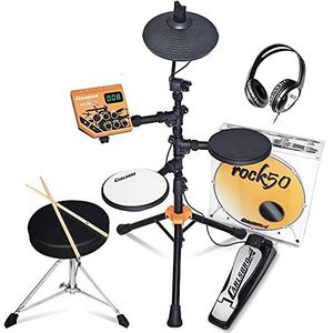 Carlsbro Rock50BP1 elektrisch drumstel voor kinderen - Incl. drumstokken, drumkruk en koptelefoon - Perfect om te leren drummen!