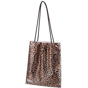 DGAZ Zijden designer tassen voor vrouwen, luxe draagtas met rits, grote schouder hobo tassen, Luipaard 2