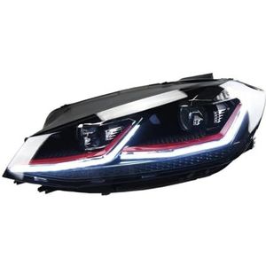 LED koplampmontage Voor Golf 7.5 2018-2021 Voor Golf 7.5 MK7.5 2 Stuks Led Koplamp Montage Lhd Rhd Accessoires(Red A pair,LHD)