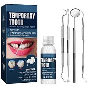 Tandreparatieset, tijdelijke tandreparatieset, tijdelijke tandreparatieparels, vormbare thermische fittingkraal voor ontbrekende gebroken tanden Vulmateriaal voor tandheelkundige tanden