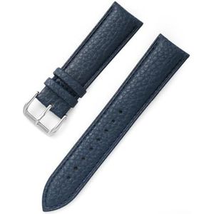 INEOUT Echt Lederen Band Kalfsleer Mannen Vrouwen Horlogeband Horloge Accessoires Armband 12mm 14mm 16mm 18mm 20mm 22mm Groen Blauw Zwart (Color : Blue, Size : 20mm)