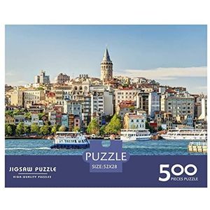 Puzzel 500 stukjes Istanbul legpuzzel voor volwassenen puzzel educatief spel uitdaging moeilijke harde onmogelijke puzzel voor volwassenen en voor kinderen vanaf 12 jaar 500 stuks (52x38cm)