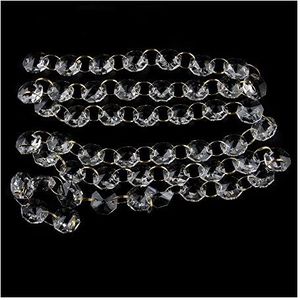La Prisma's Kristallen kroonluchter 5 meter en 10 meter gouden ringen met slinger hangende kettingen voor gordijnen met kristallen kralen voor het maken van sieraden met decoratie van La (Size