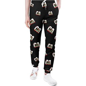 California Bear Flag Heren Joggingbroek Casual Joggers Broek Atletische Lounge Broek Met Zakken Voor Vrouwen