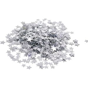 Feestdecoraties 15 g 6/10 mm glanzende gouden ster confetti verjaardagsfeestje bruiloft tafeldecoratie acryl confetti hagelslag kerst doe-het-zelf decoratie (kleur: zilver, maat: 6 mm 3000 stuks)