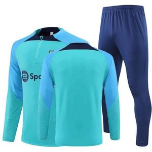 2024/25 Voetbal trainingspak Heren Jersey shirt Trainingspak Wintervoetbal Sportkleding voetbalclub Lange mouwen ademend Sport opleiding Running Suit Jogging Kostuum,7,M