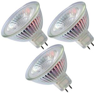 Trango set van 3 LED-lamp met MR16 fitting MR16-NT3*3 voor vervanging van conventionele halogeenlampen MR16 I GU5.3 I G4 12 Volt 3000K warmwitte lamp, reflectorlamp, LED-lampen