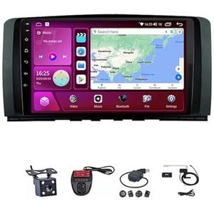 Android Touch Screen Car Stereo 10 Inch Car Stereo Radio Plug And Play Autotoebehoren Autoradio met Bluetooth En Navigatie En Achteruitrijcamera Voor Mercedes Benz R Class 2006-2013(M100S WIFI 1G+16