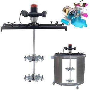 Elektrische verfmixer, instelbare snelheid van 0 tot 800 omw/min, vaste telescoopstandaard van 65 tot 125 cm, automatische industriële verfmixer (B)