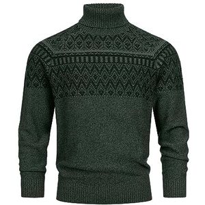 INDICODE Heren INThomus Pullover | Trui met col Army S