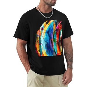 Heren T-shirt Regenboog Korte Mouwen T-shirt Ronde Hals T-shirt voor Mannen, Regenboog1, 3XL