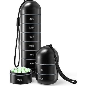 Pillendoosjes - Metalen Pillenorganizer - Groot Compartiment - Waterdicht - 7 Dagen