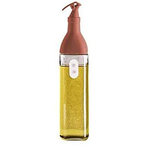 oliefles 16.9 OZ Creative Oil en Azijn Dispenser Square Glass Oil Fles Grote Diameter Gemakkelijk te vullen Huishoudelijke kruidenfles Oiler oliespuit(Color:B)
