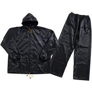 JCB Workwear Waterdicht tweedelig regenpak, polyester/PVC, X-Large formaat, zwart, D+AA/XL