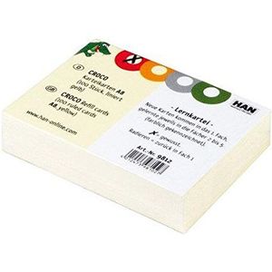 Indexkaarten voor CROCO DIN A8, geel, 400 stuks, gelinieerd, 190 g/m²