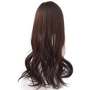 Vrouwen Crown Hair Toppers 21,6 ""Clip in Body Golvende Toppers voor Wit en Verlies Haar (Lichtbruin Dun)