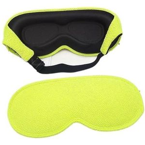 Oogmasker, slaapmasker, oogbedekkingen, comfortabel, verstelbaar, voorgevormd, verduisterend, wimperverlenging, beschermer, slaapmasker, zijslaper (geel)