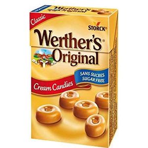 Werther's, Original, Suikervrije karamelbonbons, 42 g, In zakje