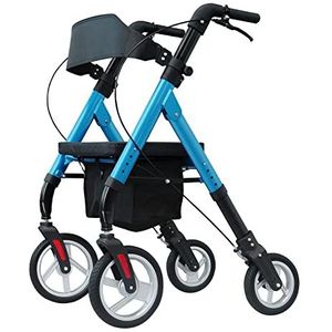 WINLOVE Heavy Duty Rollator Walker voor Senioren, Super Gemakkelijk Opvouwbare Bariatrische Walker met 10"" grote voorwielen - Rollende mobiliteit loophulp voor volwassen ouderen, aluminium frame,