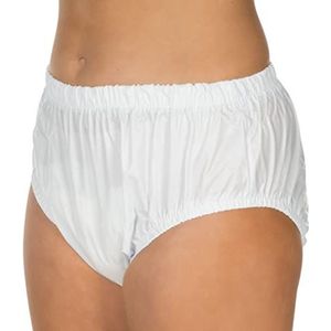 SUPRIMA 1207 incontinentiebroek voor heren in slipvorm, PVC slip voor lichte tot gemiddelde incontinentie in wit, maat S