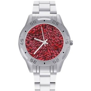 Rode Draak Schalen Mannen Zakelijke Horloges Legering Analoge Quartz Horloge Mode Horloges