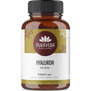 Hyaluronzuur Hoge Dosering (90 Capsules) 350 mg - 500-700kDa - Inleidende prijs - 90 capsules gedurende 3 maanden - Hoogste dosis - Zuiverste Hyaluronzuur - Geen Magnesia-stearaat - Verpakt in Duitsland
