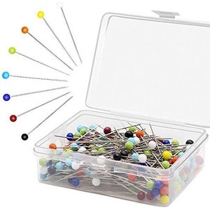 Naaispelden naaispelden ronde hoofdspeld naaien voor fournituren, patchwork, naaien en handwerk, 250 stuks, gemengde kleur, 38 mm