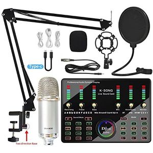 Audiomixer, BM900 Microfoon Microfoon Home Outdoor Karaoke Nieuwe multifunctioneel DJ10 Mixer Live -apparatuur Eenvoudig te gebruiken en te bedienen (Color : 5)