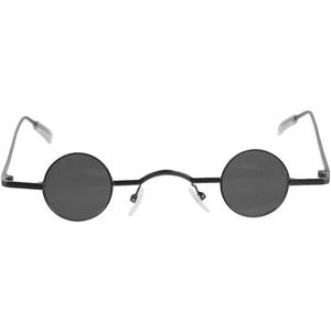 SOIMISS Kleine ronde zonnebril creatieve bril decoratieve partybril strandbril voor mannen vrouwen (zwart), zwart