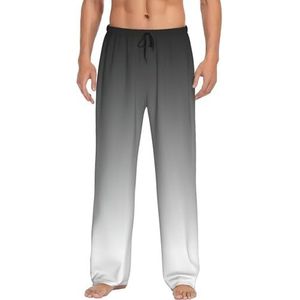 WYCZHY Wit Naar Zwart Mannen Pyjama Bottoms Pyjama Broek Voor Mannen Lounge Slaap Bodem Pj Broek Zacht Met Zakken, Zwart, M