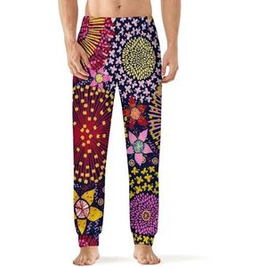 Australische bloemen heren pyjama broek print lounge nachtkleding bodems slaapbroek XL