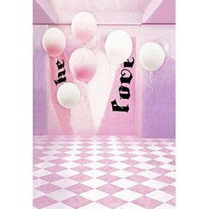 A.Monamour Baby meisjes roze kamer indoor ballonnen muurschildering decoratie vinyl dunne stof studio fotografie achtergronden
