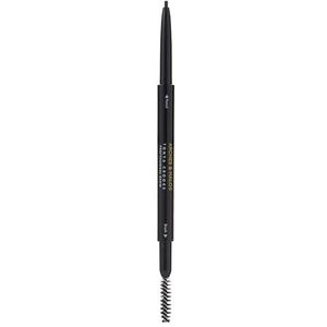 Arches & Halos Micro Defining Brow Pencil - Get Fuller, More Defined Brows - Long-Lasting, Smudge Proof, Rich Color - Dual Ended Pencil with Brush - Vegan and Cruelty Free - Charcoal - 0.003 oz