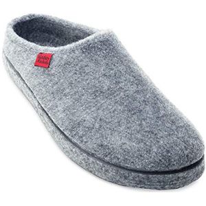 Andrés Machado – Sloffen Jongens/Sloffen Meisjes voor zomer/winter - AM001 - Buitenzijde in vilt/Rubber zool tegen uitglijden - Grijs, EU 38